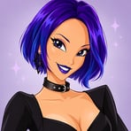 Cartoon portrait of Raven